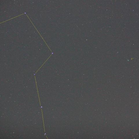 北斗七星とラブジョイ彗星