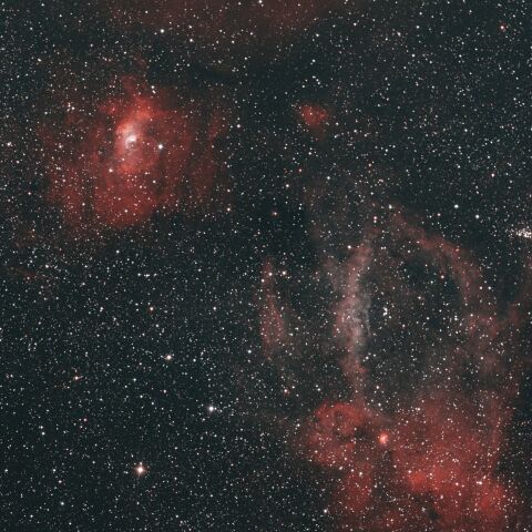 M52・NGC7635 バブル星雲・Sh2-157 クワガタ星雲 カシオペヤ座