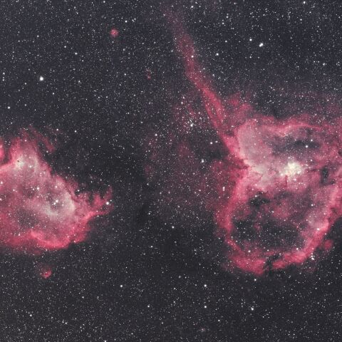 IC1805 ハート星雲・IC1848 胎児星雲 カシオペヤ座