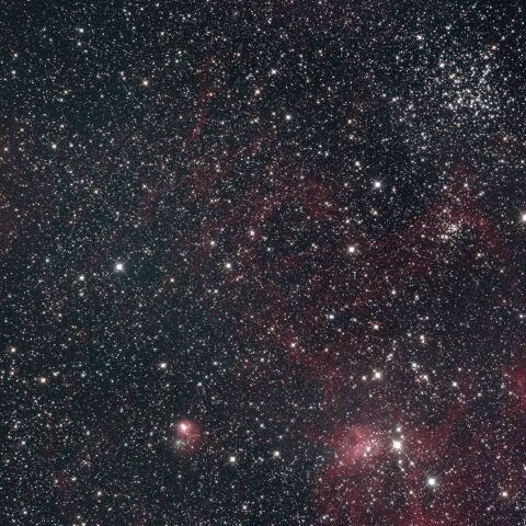 M36 M38 NGC1931 ハエ星雲 IC417 スパイダー星雲 ぎょしゃ座