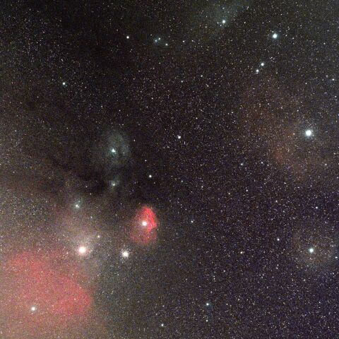 さそり座頭部 カラフルタウン M4・IC4592 青い馬頭星雲  