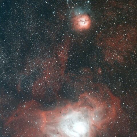 M8・M20・M21・IC1274-5 猫の手星雲 いて座