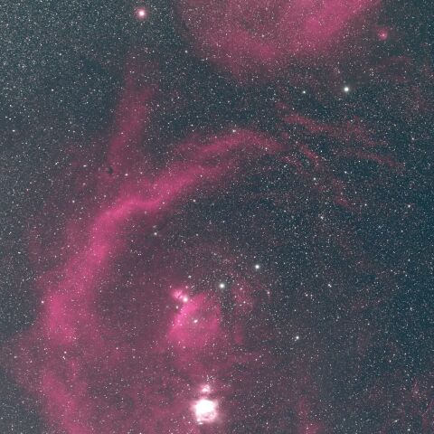 オリオン座全景 M42 IC434 Sh2-276 Sh2-264 NGC1909 オリオン座 エリダヌス座