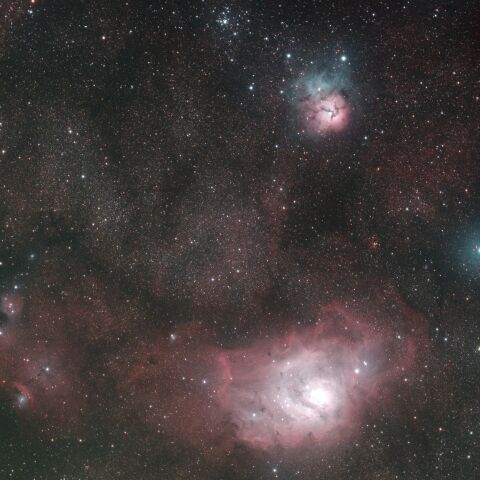 M8 M20 M21 NGC6559 猫の手星雲 いて座