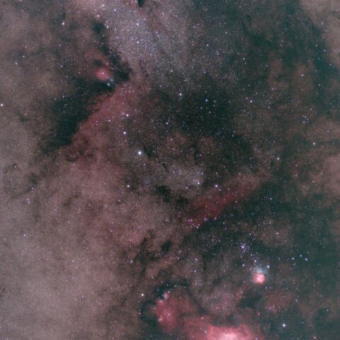 M8 M20 M21 NGC6559 猫の手星雲 M24 バンビの横顔 いて座
