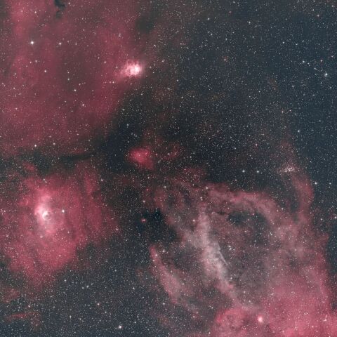NGC7538 NGC7635 バブル星雲 Sh2-157 クワガタ星雲 Sh2-161 カシオペア座