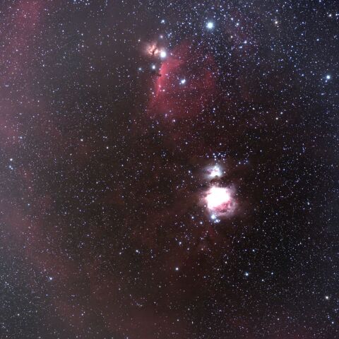 オリオン座 三ツ星付近