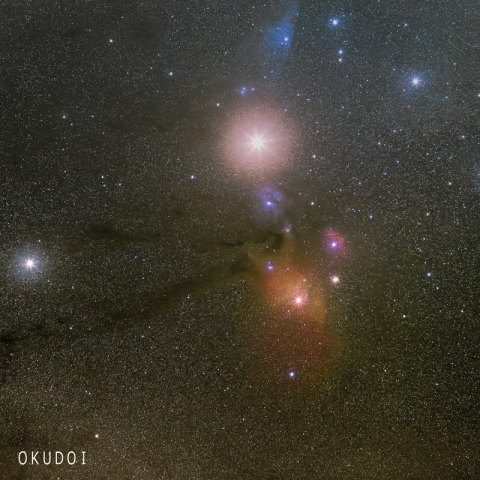 アンタレスと火星、土星