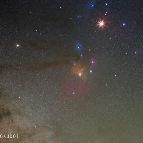 アンタレスと火星、土星