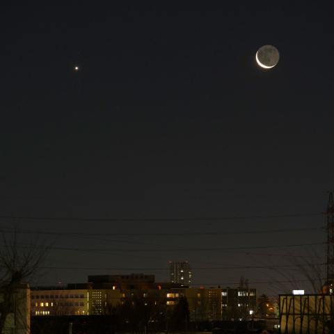 月と金星