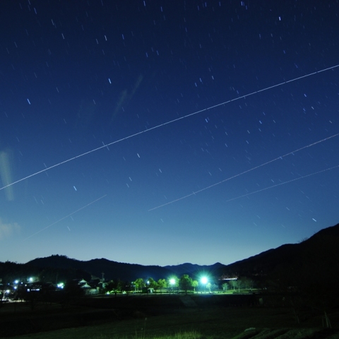 北西方向の空をISSが通過
