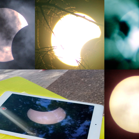 部分日食iPad観察