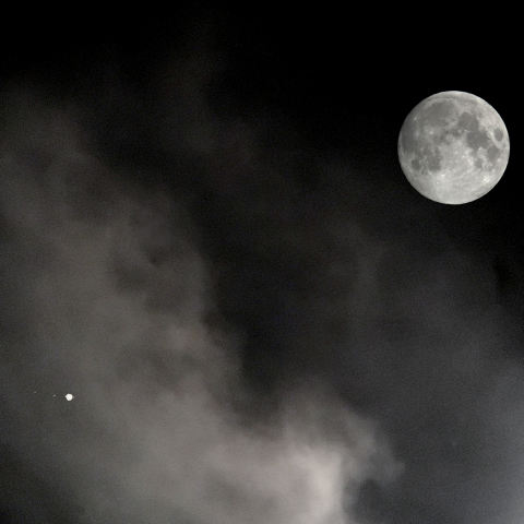 月と木星の接近