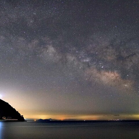 阿伏兎の瀬戸に昇る天の川