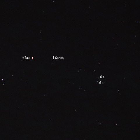 Ceresの３時間の移動