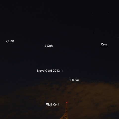 12月12日朝のケンタウルス座新星