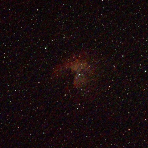 パックマン星雲(Hα, OIII)