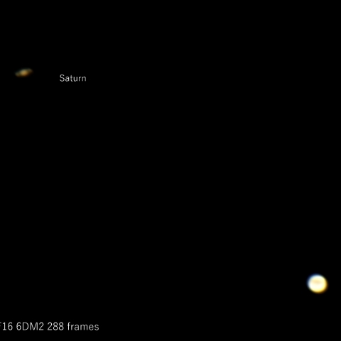 12月20日の土星と木星