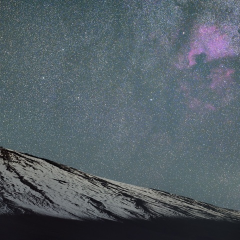 富士山と北アメリカ星雲