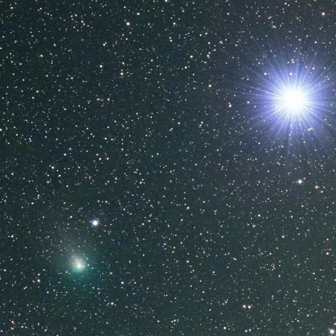 １２月８日のベガとポンス・ブルックス彗星（１２Ｐ）