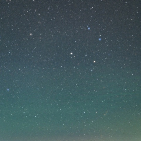 カラス座、スピカと南アルプス連峰