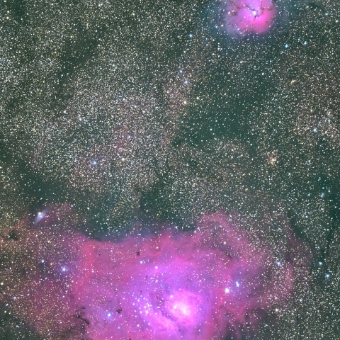 ８４０ｍｍで撮影したＭ８&Ｍ２０