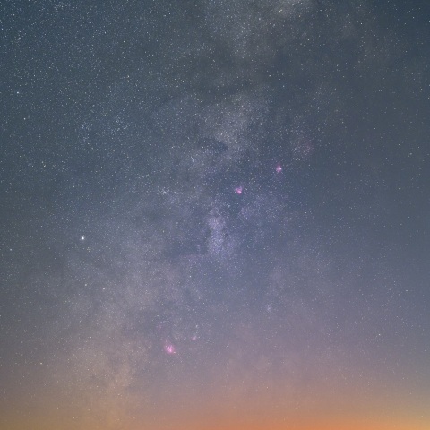 沈む天の川銀河中心部