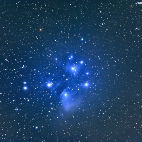 ニート彗星（２４０Ｐ）とプレアデス星団