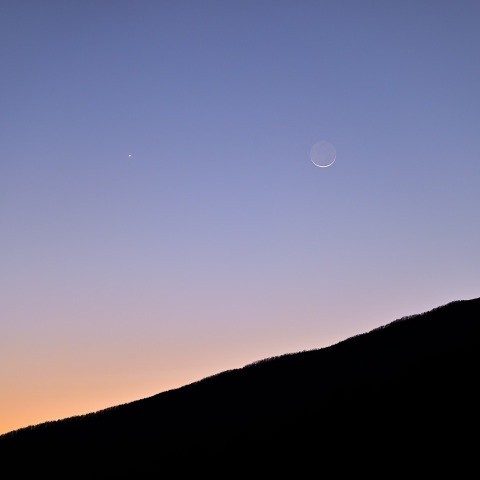 受け月と金星の共演（３月２０日）