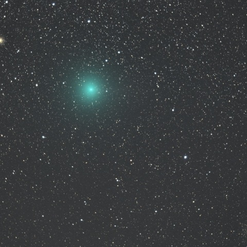 ニコンD5で撮影したリニア彗星（252P）＆M14、NGC6366