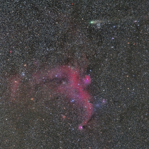 かもめ星雲&M50とジャコビニ・ツィナー彗星