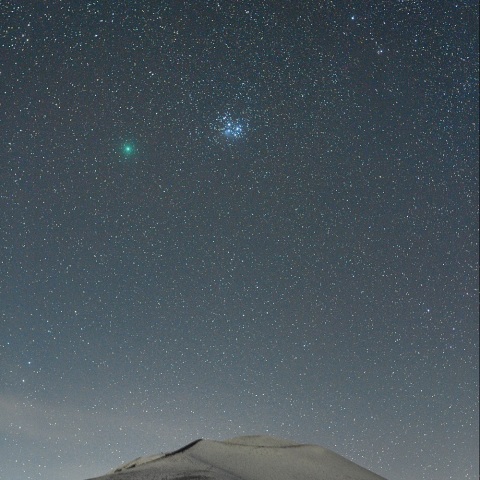 星景写真（M45&ウィルタネン彗星）