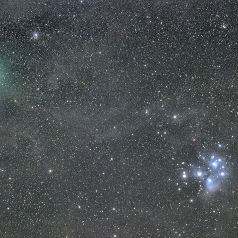 12月18日未明のウィルタネン彗星&M45