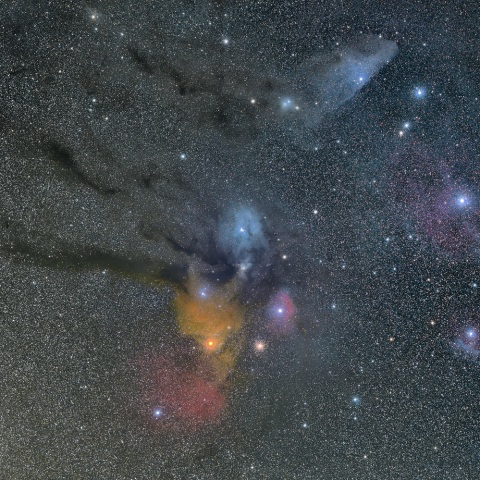 さそり座頭部の散光星雲