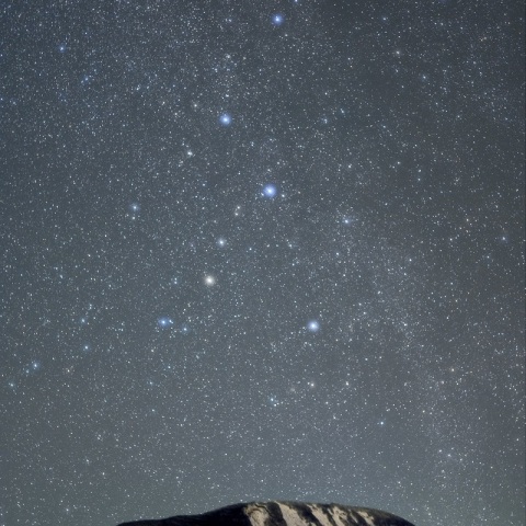 男体山とカシオペア座