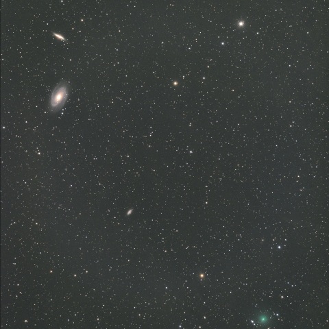 3月18日のアトラス彗星（C/2019 Y4）とM81、M82