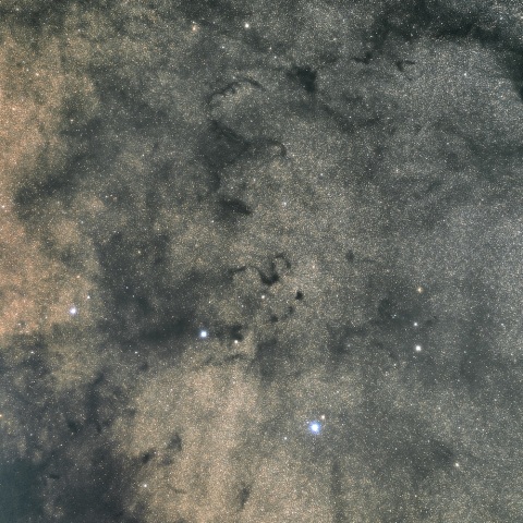 ニコン120-300ズームで撮影したS字状暗黒星雲