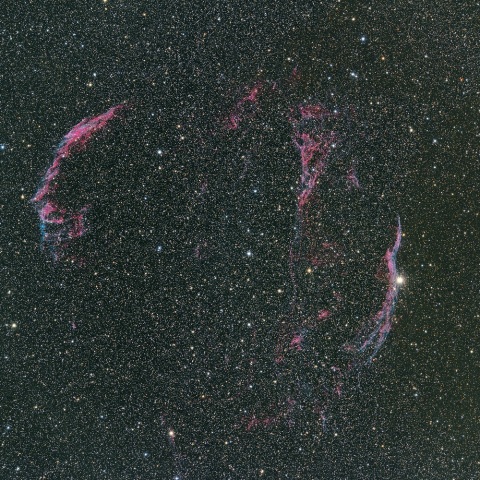 網状星雲（NGC6992、NGC6960）