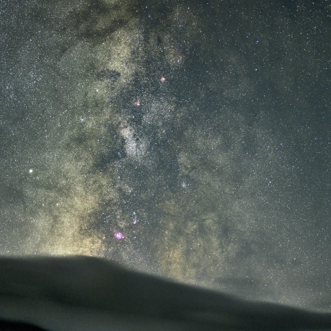 銀河中心部と笠雲