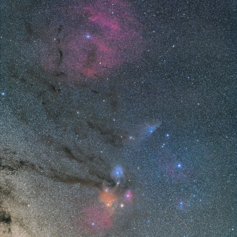 さそり座頭部（カラフルタウン）と散光星雲（Sh2-27）