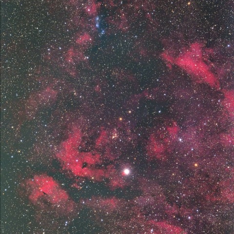 サドル付近の散光星雲