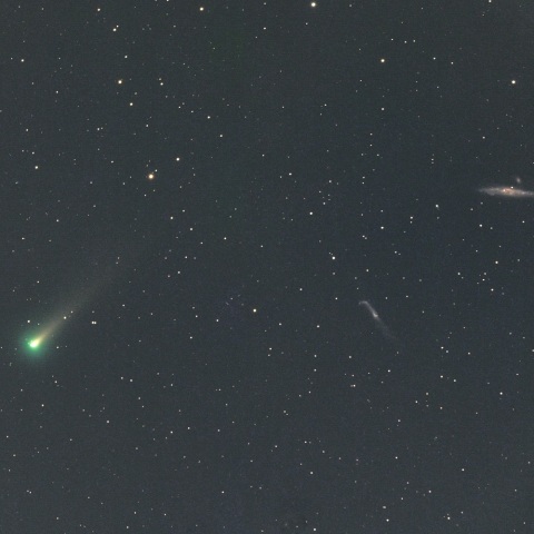 １１月２６日のレナード彗星とＮＧＣ４６３１、ＮＧＣ４６５６