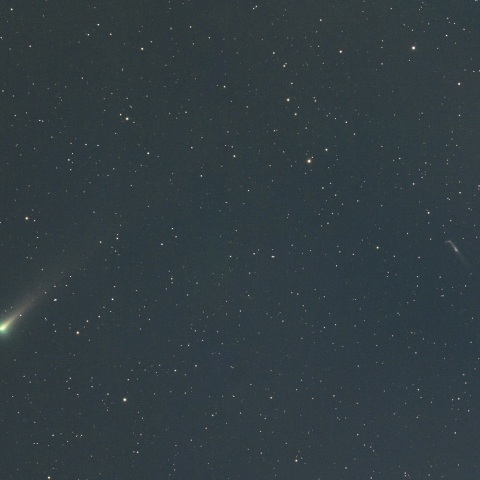 １１月２７日未明のレナード彗星とＮＧＣ４６３１、ＮＧＣ４６５６
