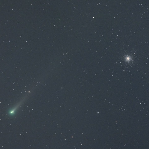 １２月４日未明のレナード彗星（C/２０２１ Ａ１）とＭ３