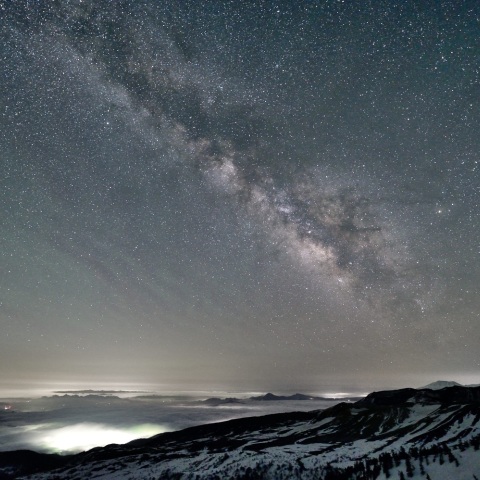 夏の銀河＆大気光