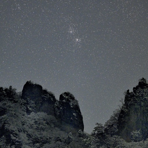 望遠星景（妙義山とｈ&χ）