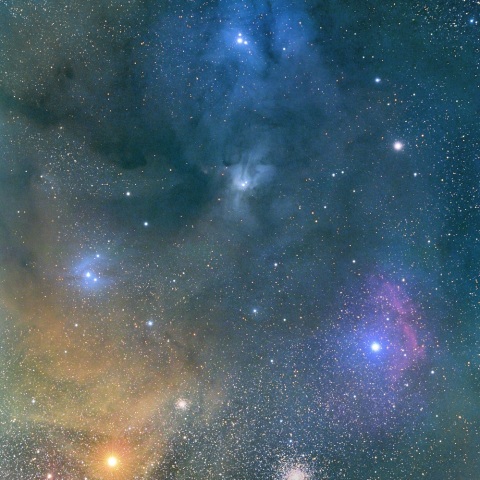 さそり座アンタレス付近のカラフルタウン