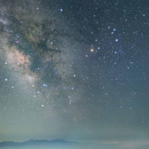 南アルプスとサソリ座の南中