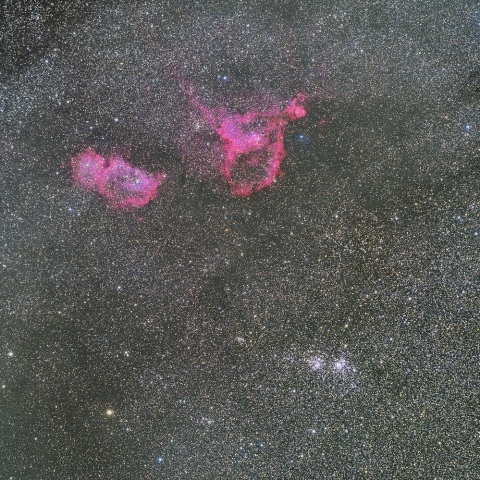 ハート星雲、胎児星雲、ｈ&χ