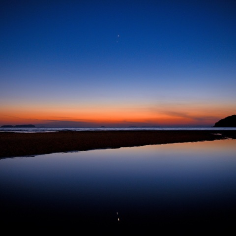 逆さの木星と金星